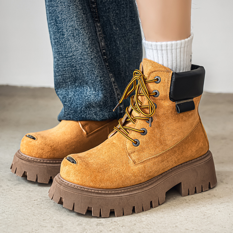 Suede Ankle Boot - Botas Clásicas de Caña Alta para