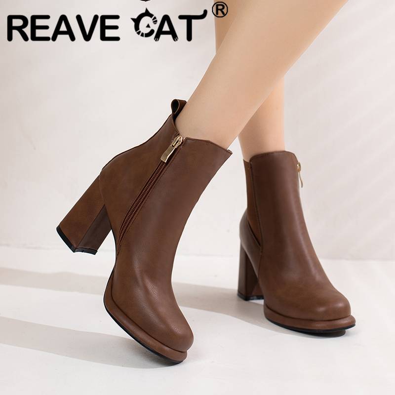 Women'S Shoes Big Feet - REAVE CAT-Botas cortas de plataforma para