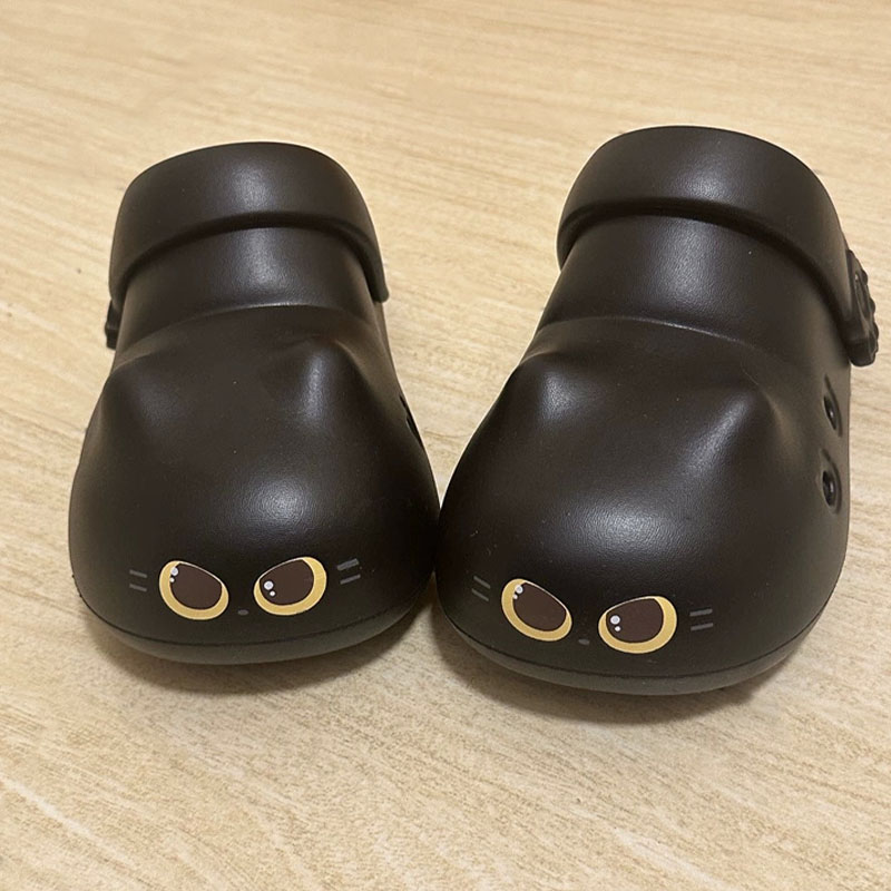 Mule Slip On - Nuevas pantuflas creativas de gato negro