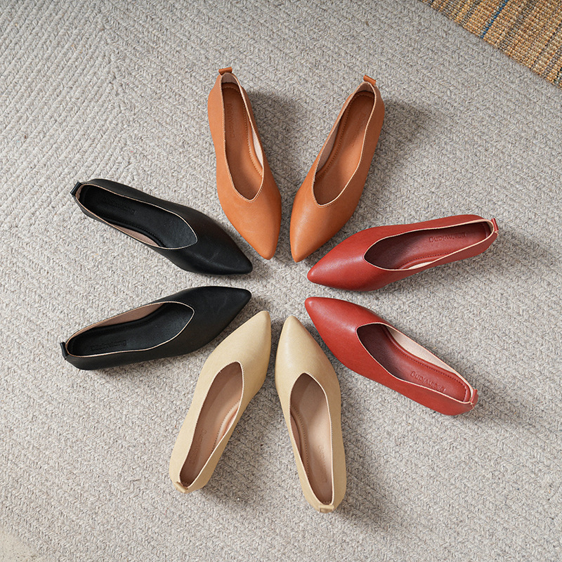Women'S Shoes For Work - Zapatos de Trabajo de Cuero Suave
