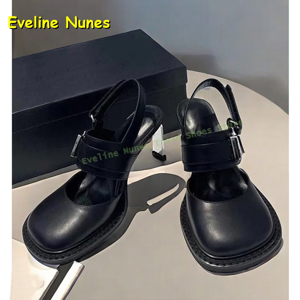 Sandalias de tacón grueso con  - Mule Slip On reseña y precio