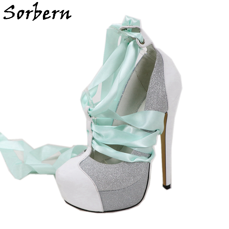 Sorbern, zapatos de tacón blan - Ribbon Tie Heel reseña y precio