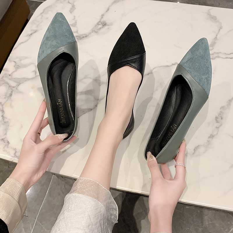 Zapatos planos de cuero negro  - Women'S Shoes For Work reseña y precio