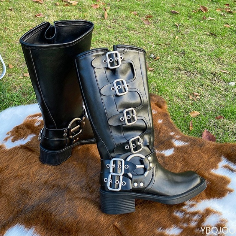 Botas altas retro con hebilla  - Suede Ankle Boot reseña y precio