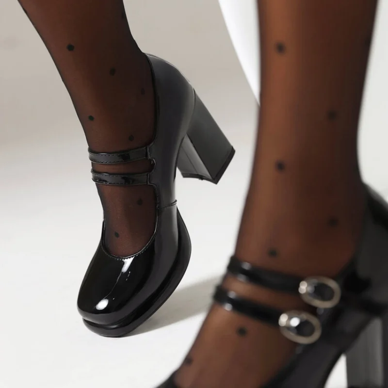 Zapatos de charol con doble he - Women'S Shoes Big Feet reseña y precio